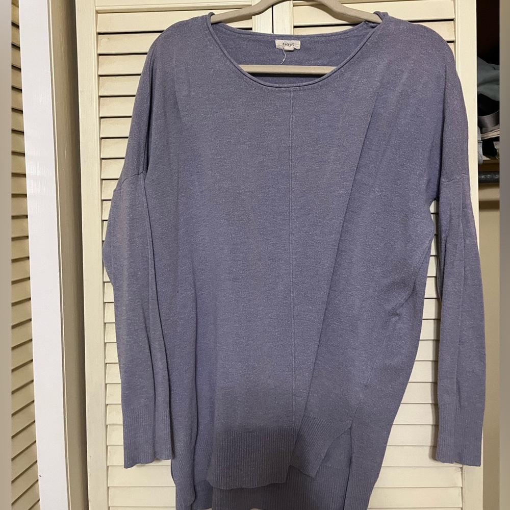 Heathered purple high neck sweater